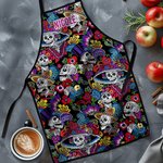 Personalisierte Skelett wasserdicht Unisex Schürze mit Namen für Friseur Kochen Tag der Toten Geschenk für Bäcker Barbier