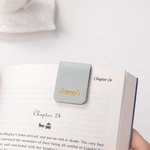 Personalized Minimalist Magnetic Leather Bookmark with Engraved Name Birthday Graduation Gift for Book Lovers Bookworm