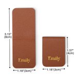 Personalized Minimalist Magnetic Leather Bookmark with Engraved Name Birthday Graduation Gift for Book Lovers Bookworm