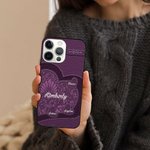 Gepersonaliseerd kunstlederen hart telefoonhoesje voor iPhone met 1-10 namen Verjaardagscadeau voor oma en moeder