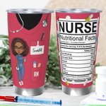 Gobelet Étanche Personnalisé avec Personnage Nom Titre Motif Stéthoscope Cadeau Remerciement Anniversaire pour Médecin Infirmière Personnel Médical