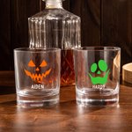 Personalisierte Jack-O'-Lantern 10oz Whiskey Gläser mit Namen Geburtstag Halloween Großeltern Tag Geschenk für Familie Freunde