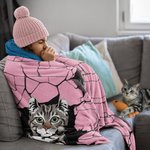 Couverture Personnalisée avec Titre 1-3 Chats Chiens et Noms Petits Coquins Cadeau Anniversaire Noël pour Famille Amoureux des Animaux de Compagnie