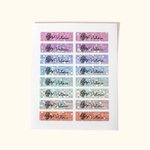 Personalized Colourful Laser Sequin Birth Flower Waterproof Name Stickers Labels School Supplies Back to School Gift for Kids
