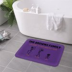 Personalisierte Multicolor 2 - 8 Skelette Design Anti-Rutsch-Fußmatte mit Namen und Text Halloween Home Decor Geschenk für Familie