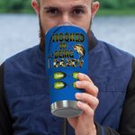 Personalized Hooked On Being Papa 30oz Tumbler with 1-16 Names Grandparents Day Father's Day Gift for Grandpa Dad
