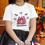 Spersonalizowana koszulka z dyniami i nietoperzami 100% bawełny Unisex Koszulka dla dzieci i dorosłych Halloween Prezent na Święto Dziękczynienia dla rodziny