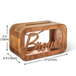 Personalized Engraved Wooden Wedding Card Box with Name and Date Wedding Party Bridal Shower Gift for Newlyweds