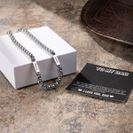 Personalized Cuban Men Necklace with 2  Names Birthday Anniversary Gift for Men