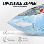 Funda de cojín personalizada multicolor con efecto teñido para Gamepad con nombre Elementos de juego Decoración del hogar Regalo de cumpleaños para ni