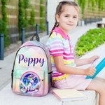 Zaino scolastico per bambini con nome, personalizzato, fantasia e unicorno, grande capacità, uso quotidiano, regalo di ritorno a scuola per le bambine e le ragazze.