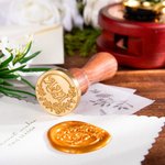 Henkilökohtainen Vintage kaiverrettu vaha Seal Stamp Kit kahvalla vaha helmiä vaha lämmitin lusikka ja laatikko häät syntymäpäivälahja pari Craft ystäville