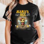 Personalized Multicolour Cute Bee Family 100% Cotton Adult Kid T-shirt with 1-10 Names Birthday Gift for Family