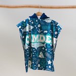 Personalised Shark Octopus Whales Ocean Theme Quick Dry Microfiber Hooded Beach Towel Poncho with Name Summer Travel Essential Gift for Kids