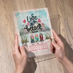 Personalized Life is Better with Besties Acrylic Plaque Desk Ornament Birthday Gift for Best Friends Sister Bestie