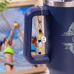 Personalized Handmade Silicone Sports Ball Water Bottle Handle Charm with Number for Stanley Tumbler Birthday Game Day Gift for Sport Lover
