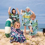 Personalized Quick Dry Sand Free Tropical Holiday Flamingos Hooded Beach Towel with Name Birthday Summer Gift for Kid