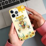 Personalized Mom’s Reason to Bee Happy Phone Case for iPhone with 1-10 Names Family Birthday Gift for Grandma Mom