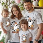 Personlig Söt Spöke Fladdermus Barn Aldult T-shirt Baby Bodysuit Halloween Present till Familj Vän