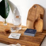 Personlig Hanukkah-dekor Halkfritt absorberande keramiskt underlägg med namn och text Uppsättning om 2 Hanukkah judisk present till familjen