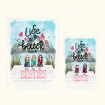 Personalized Life is Better with Besties Acrylic Plaque Desk Ornament Birthday Gift for Best Friends Sister Bestie