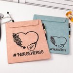 Personalized Multicolour Floral Heart Stethoscope Design Portable A4 Clipboard with Name and Text Birthday Nurse Week Gift for Medical Staff