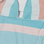 Personalized Vintage Coloured Stripes Soft Quick Dry Kid Hooded Beach Towel with Name Summer Vacation Beach Accessories Gift for Kids