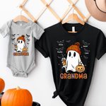 Personlig Söt Spöke Fladdermus Barn Aldult T-shirt Baby Bodysuit Halloween Present till Familj Vän