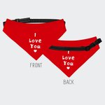 Personalised Colourful Adjustable Dog Bandana with Text Valentine's Day for Dog