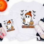 Personlig Söt Spöke Fladdermus Barn Aldult T-shirt Baby Bodysuit Halloween Present till Familj Vän