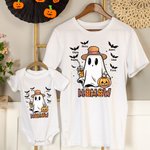 Personlig Söt Spöke Fladdermus Barn Aldult T-shirt Baby Bodysuit Halloween Present till Familj Vän