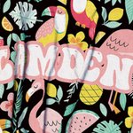 Personalized Quick Dry Sand Free Tropical Holiday Flamingos Hooded Beach Towel with Name Birthday Summer Gift for Kid