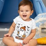 Personlig Söt Spöke Fladdermus Barn Aldult T-shirt Baby Bodysuit Halloween Present till Familj Vän