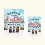 Personalized Side by Side or Miles Apart Besties will be Always Connected by Heart Acrylic Plaque Birthday Christmas Gift for Her