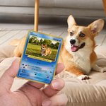 Carte Poke Classic TCG Personnalisée avec Photo Film Protecteur Collection Cartes de Jeu Cadeau Anniversaire pour Enfant Couple Amoureux des Animaux
