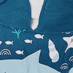 Personalised Shark Octopus Whales Ocean Theme Quick Dry Microfiber Hooded Beach Towel Poncho with Name Summer Travel Essential Gift for Kids