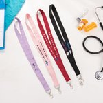 Gepersonaliseerd sleutelkoord ID Badge houder met borduurwerk tekst en medische Icon Waardering Gift voor gezondheidszorg personeel verpleegkundige arts