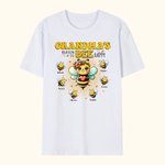 Personalized Multicolour Cute Bee Family 100% Cotton Adult Kid T-shirt with 1-10 Names Birthday Gift for Family