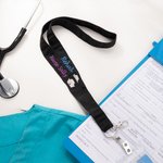 Gepersonaliseerd sleutelkoord ID Badge houder met borduurwerk tekst en medische Icon Waardering Gift voor gezondheidszorg personeel verpleegkundige arts