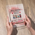 Personalized Best Friend Forever Never Apart LoveTree Acrylic Plaque House Decorations Gift for Best Friends