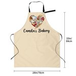 Personalized Heart Baking Tools Adjustable Waterproof Name Apron with Pocket Birthday Gift for Baker Baking Enthusiast