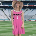 Personalized Multicolour Sleeveless Cheerleader Uniform Dress with Text and Number Sports Event Cheer Accessories Gift for Girls