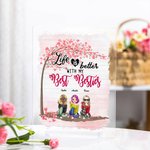 Personalized Life is Better with Besties Love Tree Acrylic Plaque Desk Decoration Friendship Gift for Women