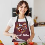Personalized Heart Baking Tools Adjustable Waterproof Name Apron with Pocket Birthday Gift for Baker Baking Enthusiast