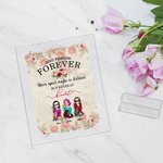 Personalized Best Friend Forever Vintage Rose Acrylic Plaque Desk Ornament Birthday for Best Friend