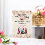 Personalized Best Friend Forever Vintage Rose Acrylic Plaque Desk Ornament Birthday for Best Friend