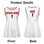 Personalized Multicolour Sleeveless Cheerleader Uniform Dress with Text and Number Sports Event Cheer Accessories Gift for Girls