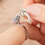 Personalizado grabado anillo de piedra de nacimiento de la familia con 1-8 anillos Día de la Madre Cumpleaños Regalo de Navidad para mamá abuela