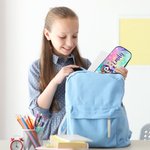 Estuche portalápices grande personalizado con nombre de unicornio de fantasía floral arco iris Regalo de cumpleaños de vuelta al cole para niñas