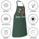 Personalized Heart Baking Tools Adjustable Waterproof Name Apron with Pocket Birthday Gift for Baker Baking Enthusiast
